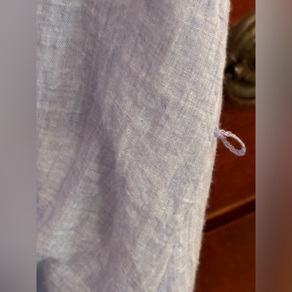 Umgee size large, chambray tunic with embroidered flowers. - Picture 6 of 8